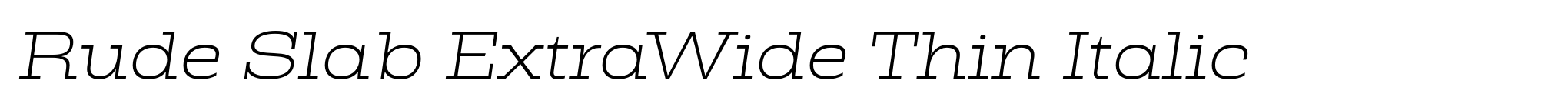 Rude Slab ExtraWide Thin Italic image